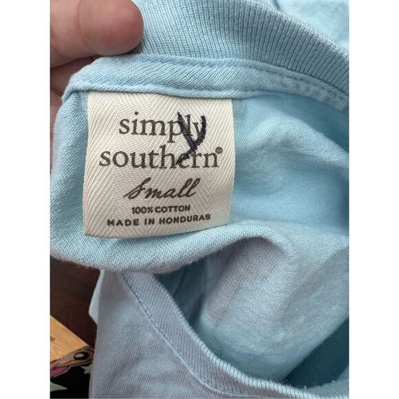 Simply Southern American Truck Graphic Light Blue Short Sleeve Tee Size Small - Picture 4 of 7